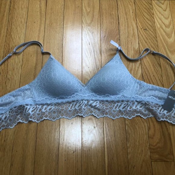 Aerie Blue Lace Wireless Bralette - Picture 2 of 4